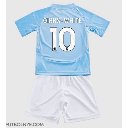 Camiseta Nottingham Forest Morgan Gibbs-White #10 Tercera Equipación para niños 2024-25 manga corta (+ pantalones cortos)